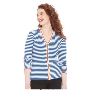 Slater Zorn THREE STRIPE‎ CARDIGAN 100% Extra Fine Merino Wool